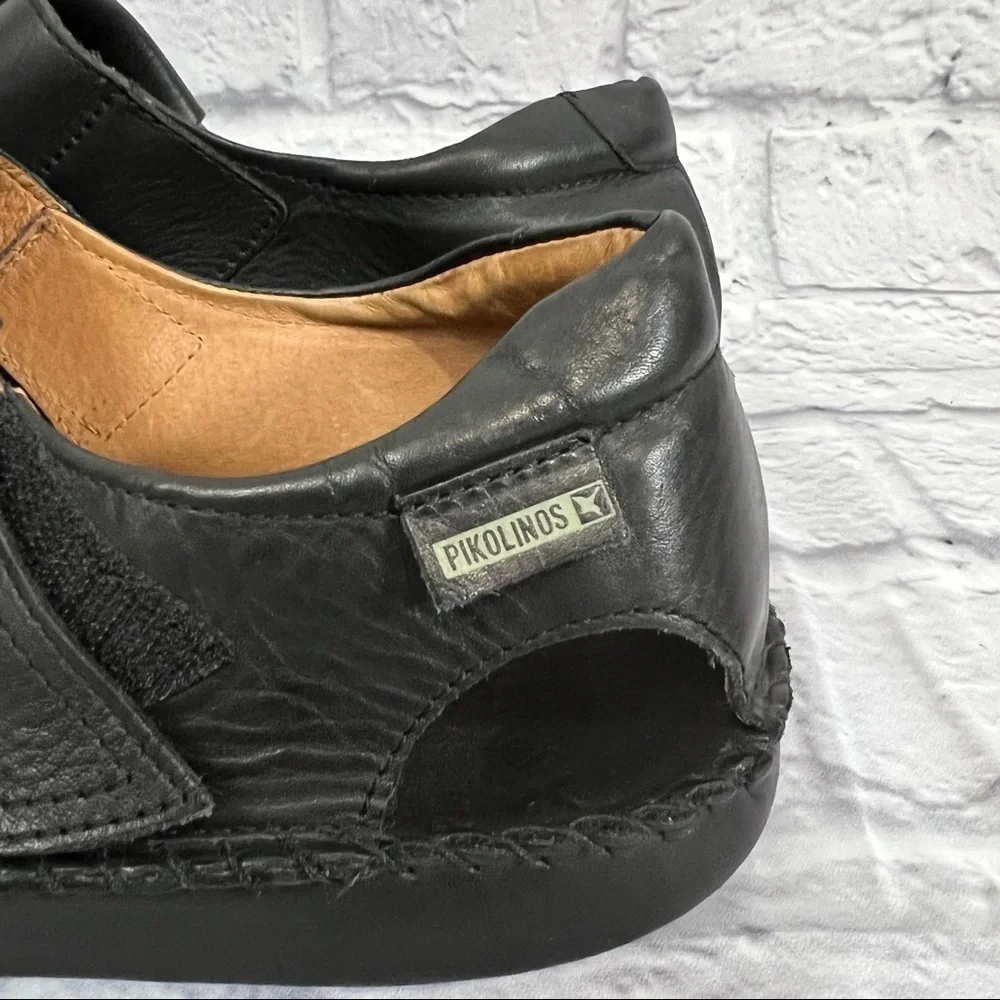 Pikolinos Tarifa leather mens sandals 12.5 Velcro closure